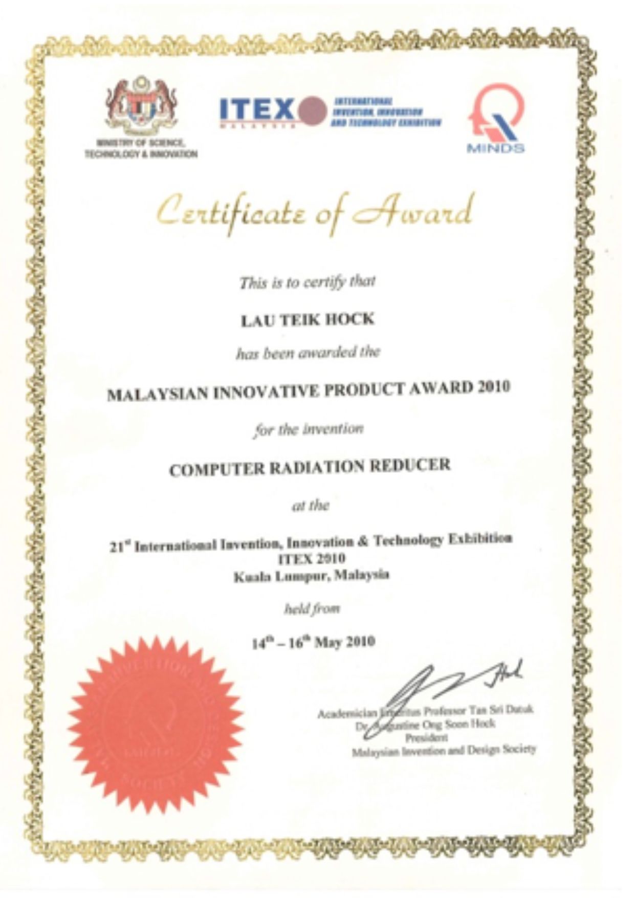 International Invention, Innovation and Technology Exhibition 2010 (ITEX 2010)